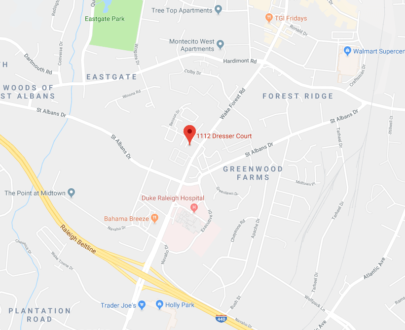 the medspa raleigh map