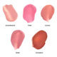 Peptide_Lip_Shine_SPF_30_swatches_left_to_right_Champagne_Pink_Coral_Rose_Savanna